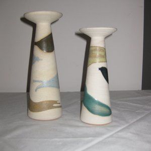ALFADOM Vintage Handmade Candle Holders From Dominican Republic (Two)